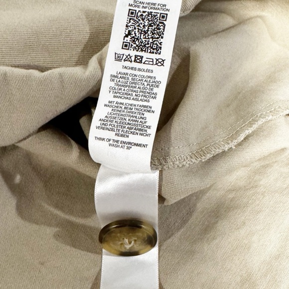 ASOS | Cotton Shacket in Light Khaki, Oversized Chore Shirt Jacket Sz. S - Picture 8 of 12